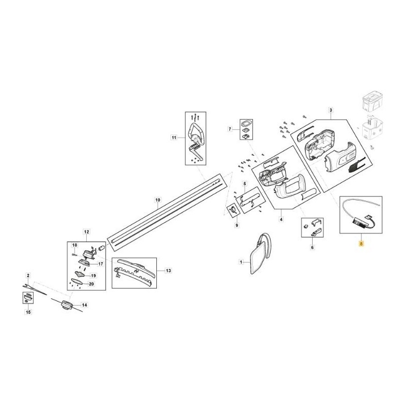 PCB- UND ELEKTROKOMP. BC 700 Li 48 ORIGINAL STIGA - 118811266/0