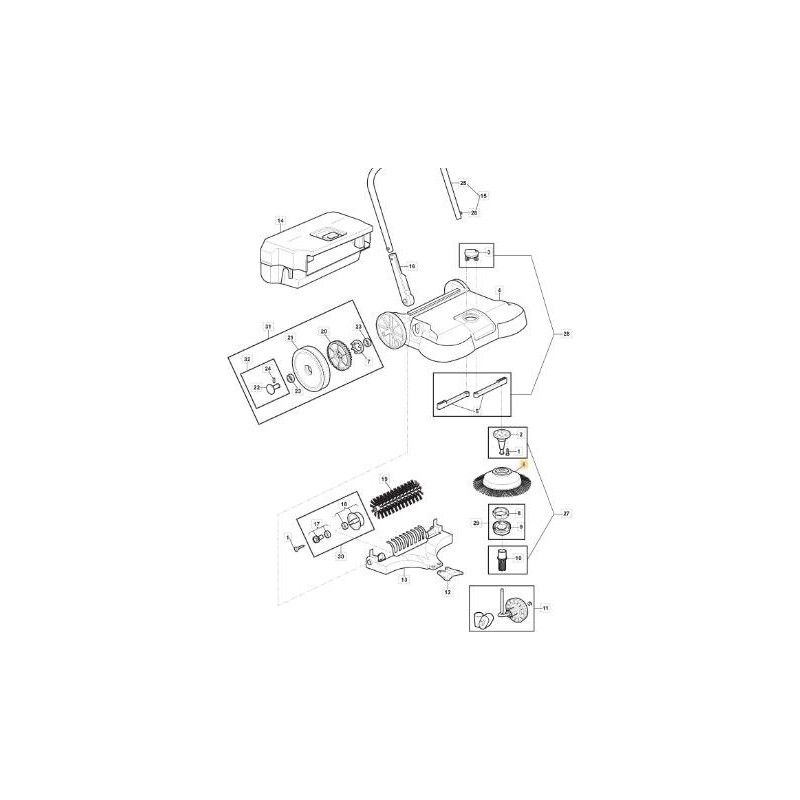 SPAZZOLE SWP 475 - SWP 577 ORIGINALE STIGA - 118820838/0