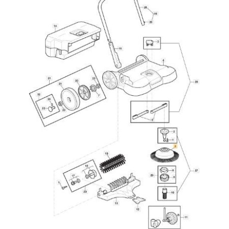 SPAZZOLE SWP 475 - SWP 577 ORIGINALE STIGA - 118820838/0 | Newgardenstore.eu
