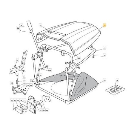 TAPA DE BOLSA GRIS 701785 NJ92 HE ORIGINAL STIGA - 325110342/0 | Newgardenstore.eu