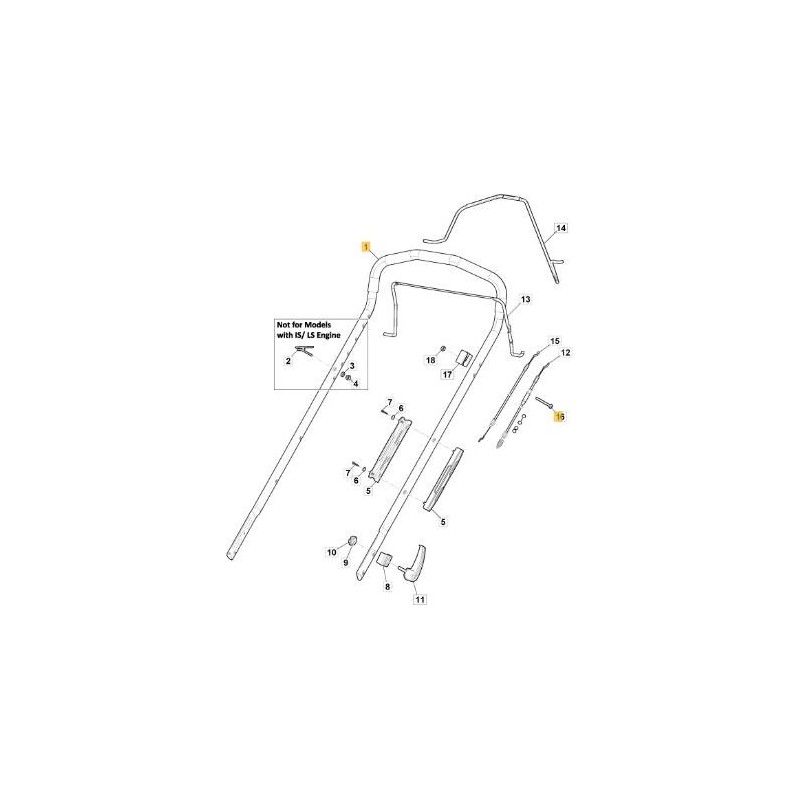HANDLE MP1 50-55 VNN (UNIQUE)+ORIGINAL STIGA HANDLE - 381007559/0