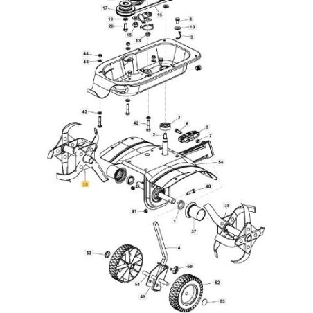 ROTOR ASSY-RIGHT ORIGINAL STIGA - 1483-2055-01 | Newgardenstore.eu