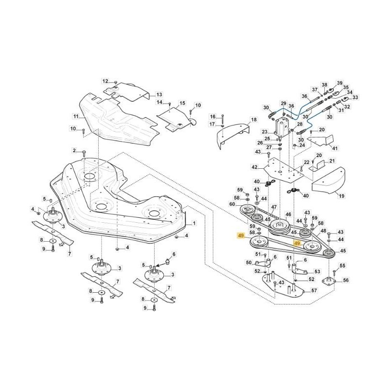 PULEGGIA D-163mm d-24.9mm ORIGINALE STIGA - 1134-7814-01