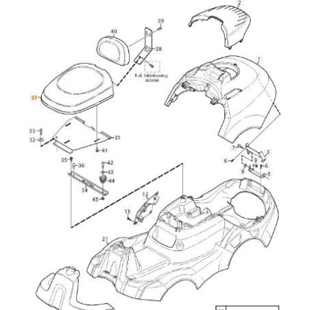 SEAT CUSHION ORIGINAL KIT STIGA - 1134-7741-01 | Newgardenstore.eu