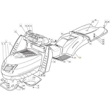 WHEEL COVER TC2000HY.C/F GREEN 606533CF ORIGINAL STIGA - 325109705/0 | Newgardenstore.eu
