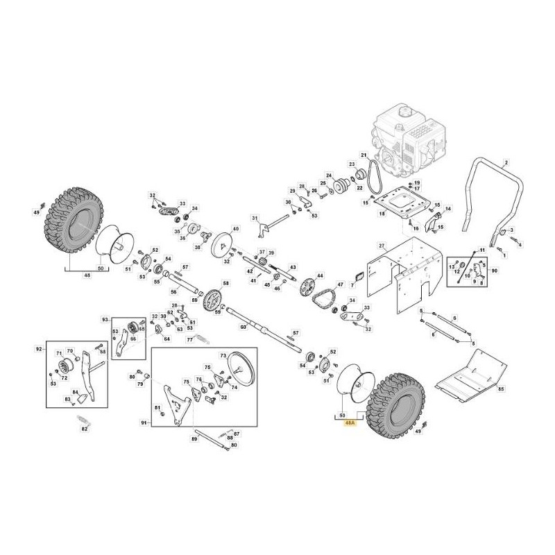 KOMPLETTES RAD SX 16*4,8-8 - ST 5266 PB ORIGINAL STIGA - 118821115/0