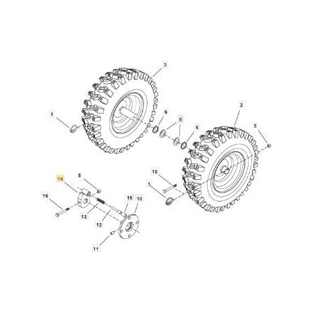 SUPPORT DE BLOC DE ROUE (966D) ORIGINAL STIGA - 1812-2121-01 | Newgardenstore.eu