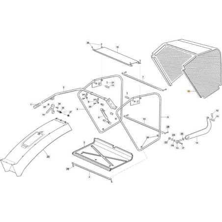 RETE CESTO GTM GIALLA MANTELLINA SUPERIORE ORIGINALE STIGA - 118830693/0 | Newgardenstore.eu