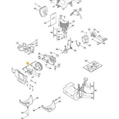 VOLANO BIL. C/MASSE FRIZ. DC 34÷41 ORIGINALE STIGA - 3L4251480/1 | Newgardenstore.eu