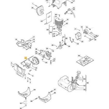 VOLANTE DE EQUILIBRADO CON MASAS DE EMBRAGUE DC 34÷41 ORIGINAL STIGA - 3L4251480/1 | Newgardenstore.eu