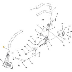 ORIGINAL RIGHT STEERING LEVER STIGA - 118830944/0 | Newgardenstore.eu
