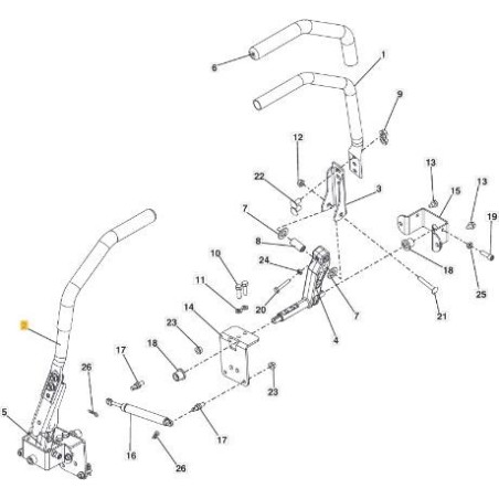 ORIGINAL RIGHT STEERING LEVER STIGA - 118830944/0 | Newgardenstore.eu