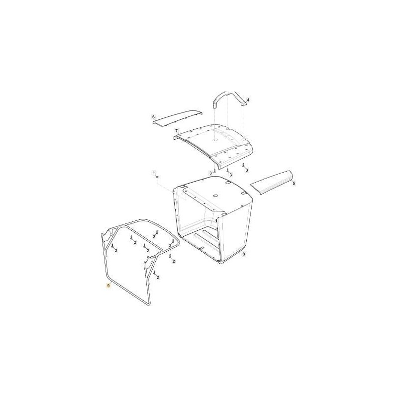 TELAIO SACCO ER1-2 E-C ORIGINALE STIGA - 384801155/0