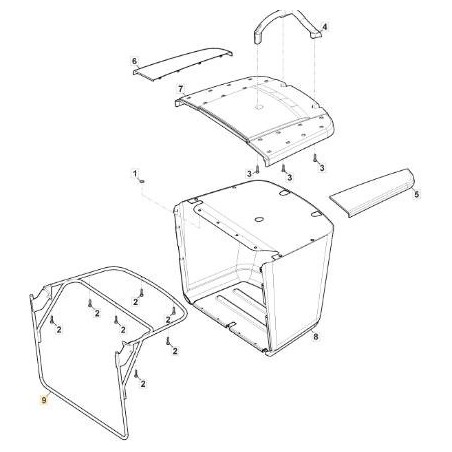 ORIGINAL STIGA ER1-2 E-C BAG FRAME - 384801155/0 | Newgardenstore.eu