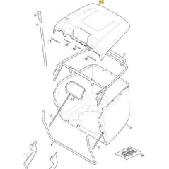 YELLOW BAG COVER 122410 MP 84/98 ORIGINAL STIGA - 325110439/2 | Newgardenstore.eu