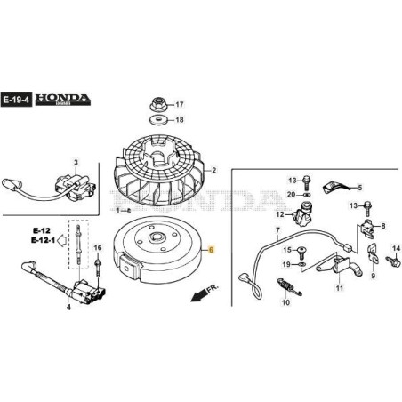 VOLANO MAGNETE ORIGINALE STIGA - 118552170/0 | Newgardenstore.eu