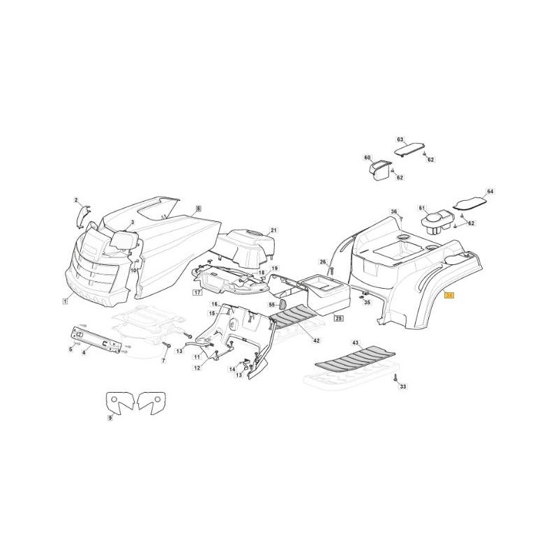 COPRIRUOTE COLORE VERDE 60123L MP 84C ORIGINALE STIGA - 325110446/0