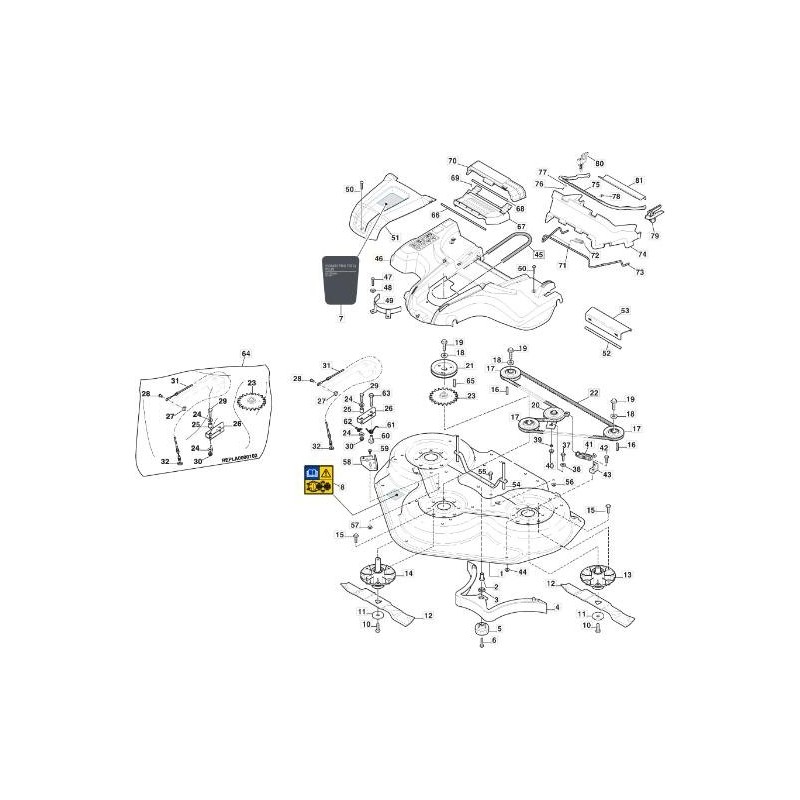 TRANSMISSION CING CARTER 110/125 NCS8000N EL ORIGINAL STIGA - 337060034/0