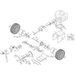 BALAYEUSE À ROUE GAUCHE 600-800 ORIGINAL STIGA - 118821114/0