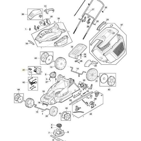 KIT PCB ET COMMUTATEURS E 380 Li 40 ORIGINAL STIGA - 118811052/0 | Newgardenstore.eu