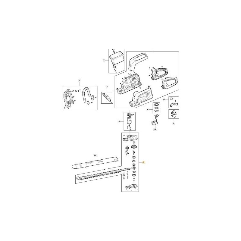 ZAHNRAD-BLADE SHT 500 AE ORIGINAL STIGA - 118810817/0