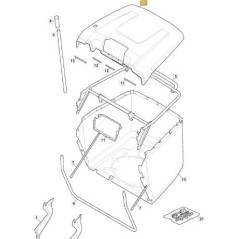 TAPA BOLSA VERDE 60123L MP 84C ORIGINAL STIGA - 325110447/1 | Newgardenstore.eu