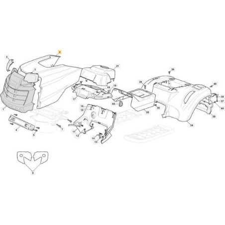 SDS BONNET RED COLOR RAL3003 FRAMETF. ORIGINAL STIGA - 325076976/0 | Newgardenstore.eu