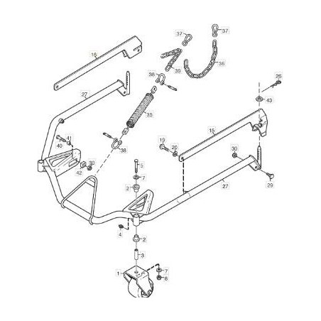 RIGHT DECK ARM 110/125 GRAY ORIGINAL STIGA - 1134-6141-02 | Newgardenstore.eu