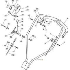 STIGA PRO MC TOP HANDLE ASTR. GRAY ORIGINAL STIGA - 381006371/0 | Newgardenstore.eu