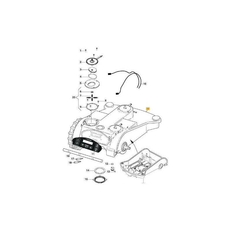 UPPER BODY (L300 V2015) ORIGINAL STIGA - 112600131/0