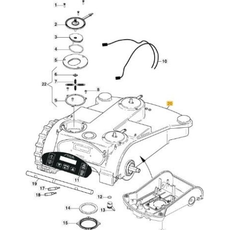 UPPER BODY (L300 V2015) ORIGINAL STIGA - 112600131/0 | Newgardenstore.eu