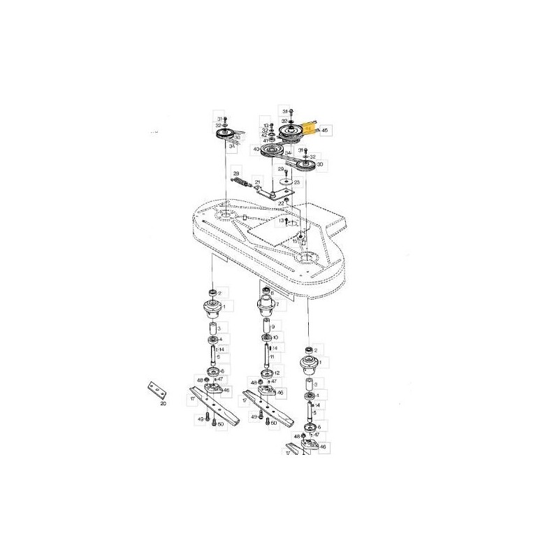 PARK 100B PULLEY D.125/94MM ORIGINAL STIGA - 1134-1738-01