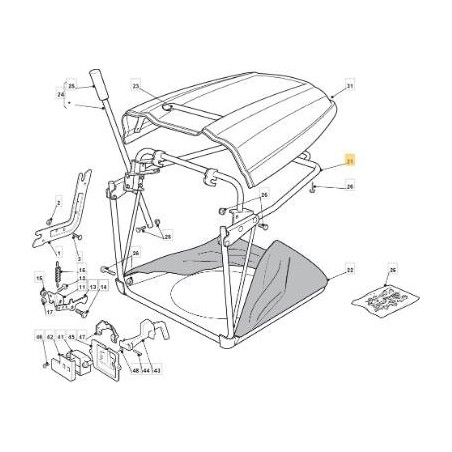 TELAIO BOCCA SACCO ORIGINALE STIGA - 82800111/0 | Newgardenstore.eu