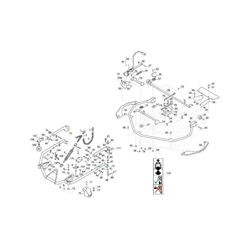 ROTARY BRACKET DX CD110/125QF VNGA ORIGINAL STIGA - 387773547/0