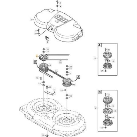 POLEA STIGA ORIGINAL - 1134-4988-01 | Newgardenstore.eu