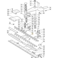 UPPER BLADE L.864 BLN ORIGINAL STIGA - 118800020/0 | Newgardenstore.eu