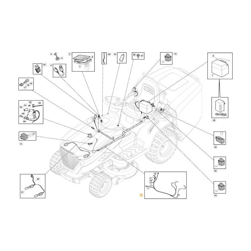 VERKABELUNGSSATZ MP HY HONDA ORIGINAL STIGA - 182040233/0