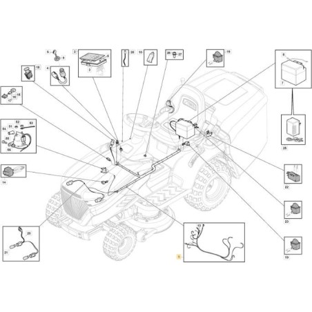 KIT CABLAGE MP HY HONDA ORIGINAL STIGA - 182040233/0 | Newgardenstore.eu