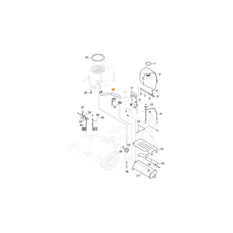 AUSPUFFANSCHLUSS FÜR STIGA VTWIN ORIGINAL STIGA - 387869535/0