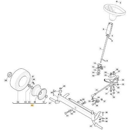 WHEEL 15 FENGCHI+WANDAP519DG ORIGINAL STIGA - 382680078/0 | Newgardenstore.eu