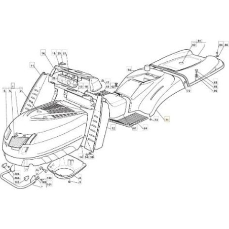 TC2000HY RADABDECKUNG. C/F ROT 300941GGP ORIGINAL STIGA - 325109701/1 | Newgardenstore.eu