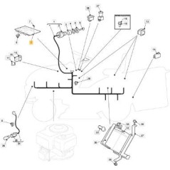 ELECTRONIC BOARD NJ92 (6 LED) ISO ORIGINAL STIGA - 125722442/0 | Newgardenstore.eu