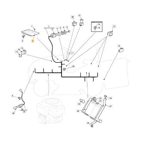 ELECTRONIC BOARD NJ92 (6 LED) ISO ORIGINAL STIGA - 125722442/0 | Newgardenstore.eu