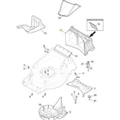 CONVOGLIATORE POSTERIORE TUTTO. VGA x MP2 50-55 ORIGINALE STIGA - 381004825/0