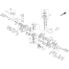 ORIGINAL STIGA essieu moteur tondeuse à gazon combinée tracteur 1066 hq 118870115/0 - 118870115/0 | Newgardenstore.eu