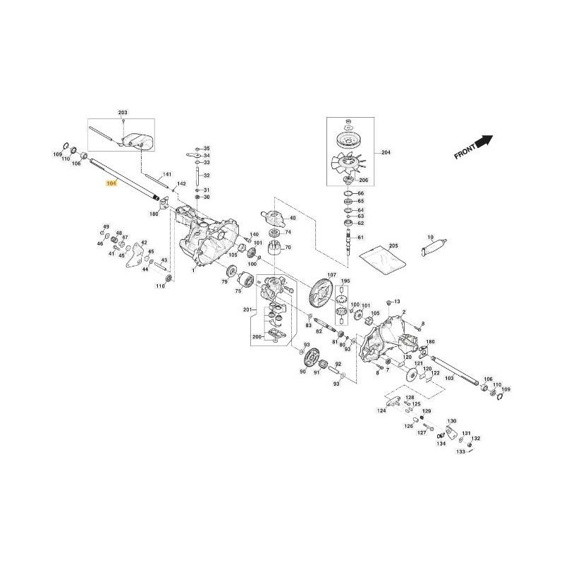 ORIGINAL STIGA Antriebsachse Kombi-Rasenmähertraktor 1066 hq 118870115/0 - 118870115/0