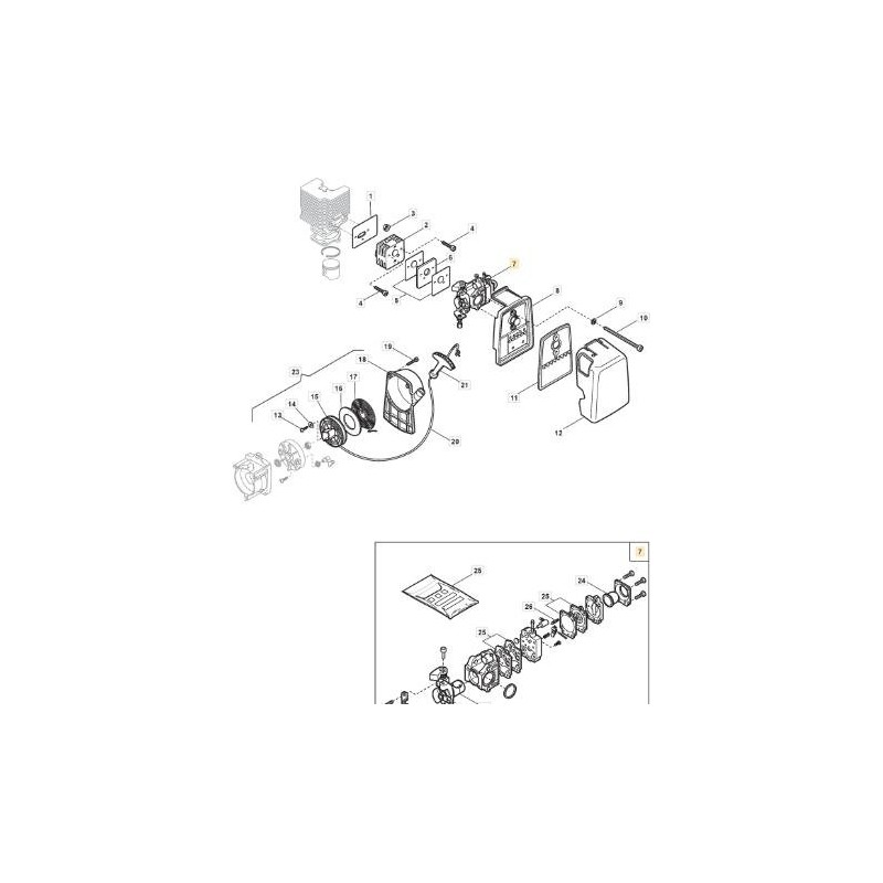 CARBURETOR WALBRO WYK-174 DC 45/55 ORIGINAL STIGA - 4353290