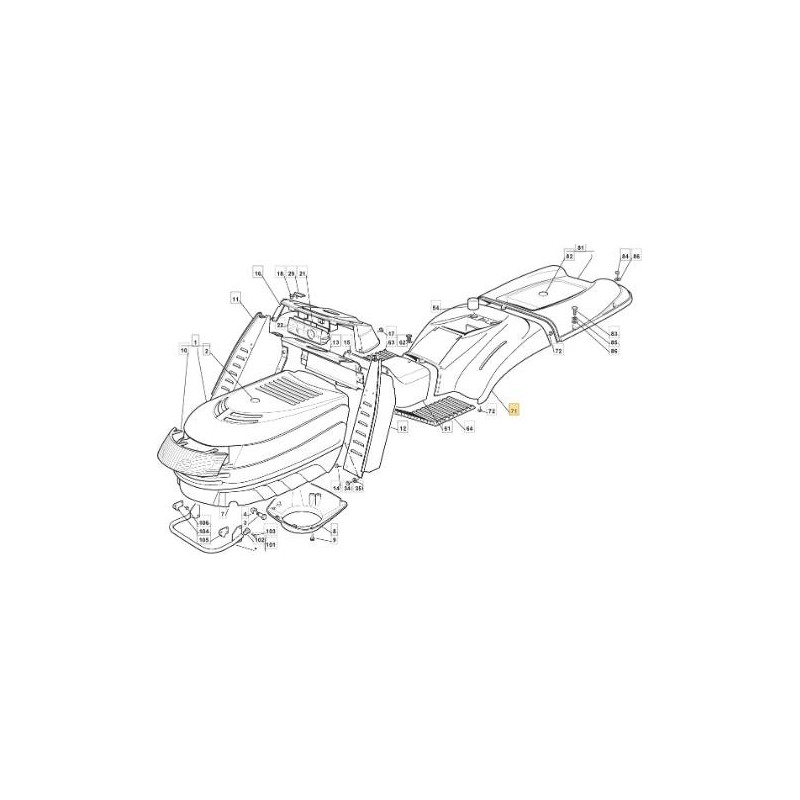 TC2000HY RADABDECKUNG. C/F GELB 122410 ORIGINAL STIGA - 325109717/0