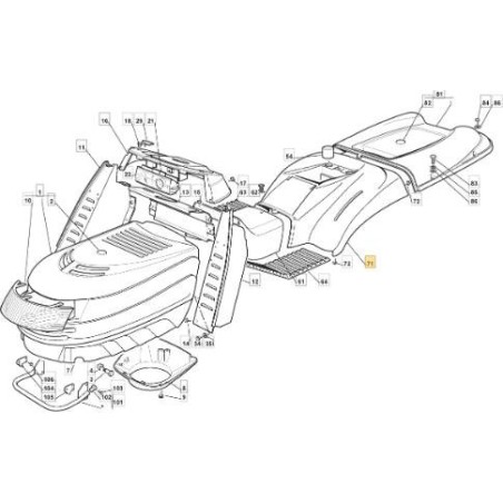 TC2000HY RADABDECKUNG. C/F GELB 122410 ORIGINAL STIGA - 325109717/0 | Newgardenstore.eu