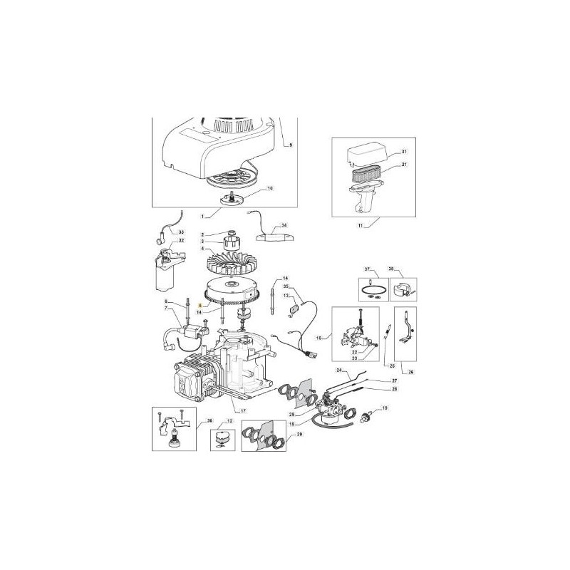 VOLANT MOTEUR COMP LC1P70FBR-ES ORIGINE STIGA - 118550418/0